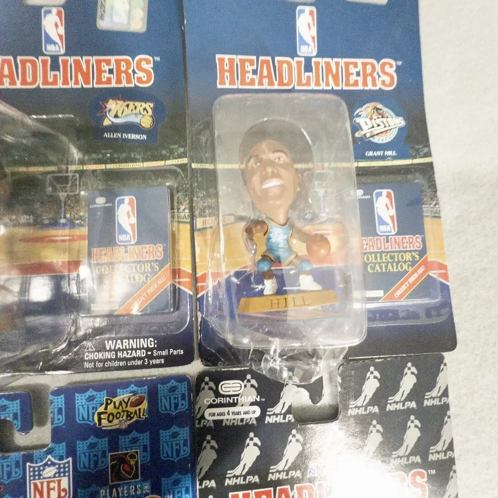 Vintage 1990's Headliners‎ Sports Figures Ten NBA NFL NHL Sports Figures NIP